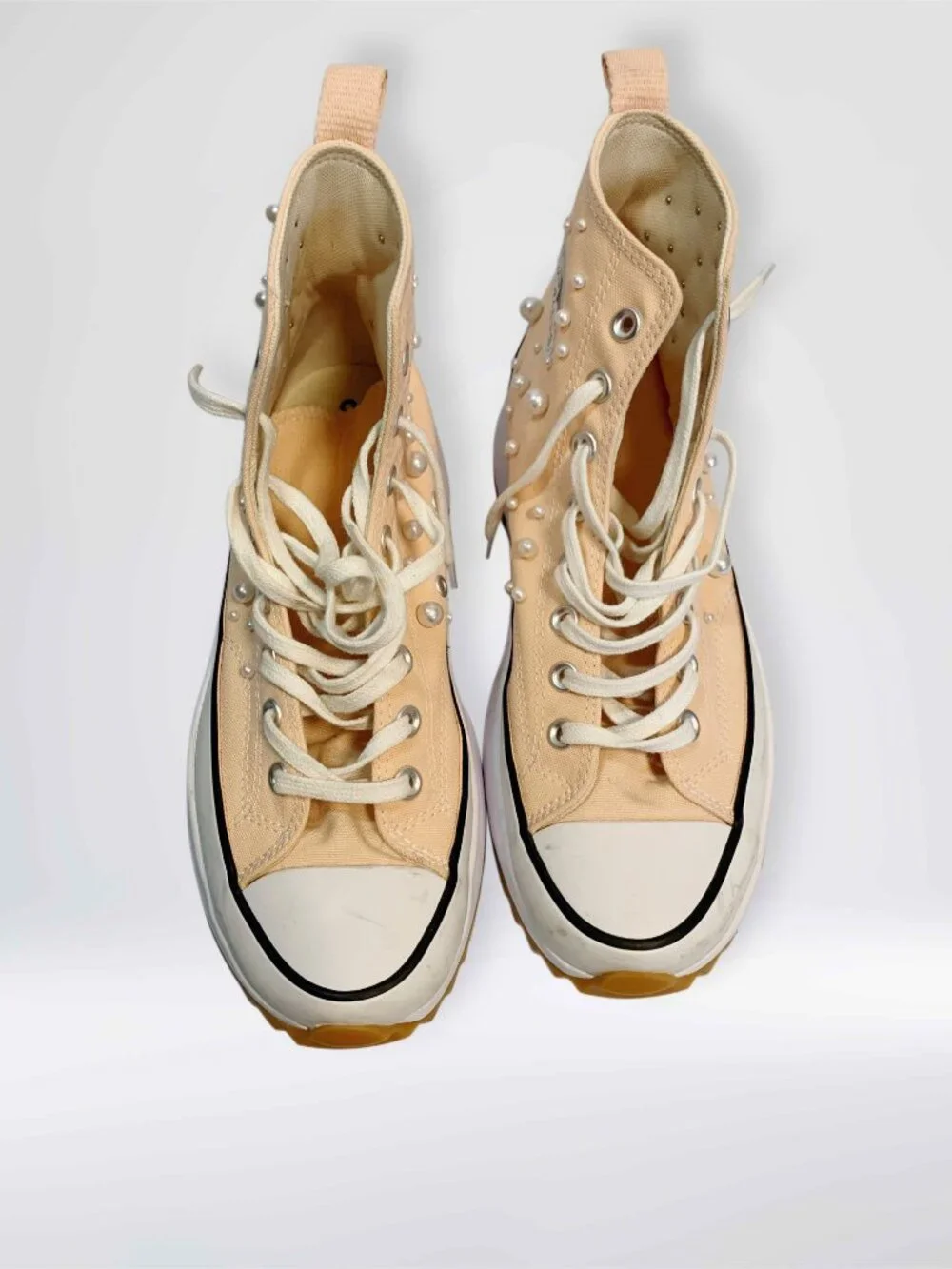 Custom Pearl Converse Run Star Hike Coral Platform High Women’s 11 - Preowned